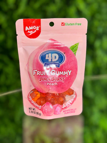 4D Fruit Gummy Juicy Burst Peach Flavor
