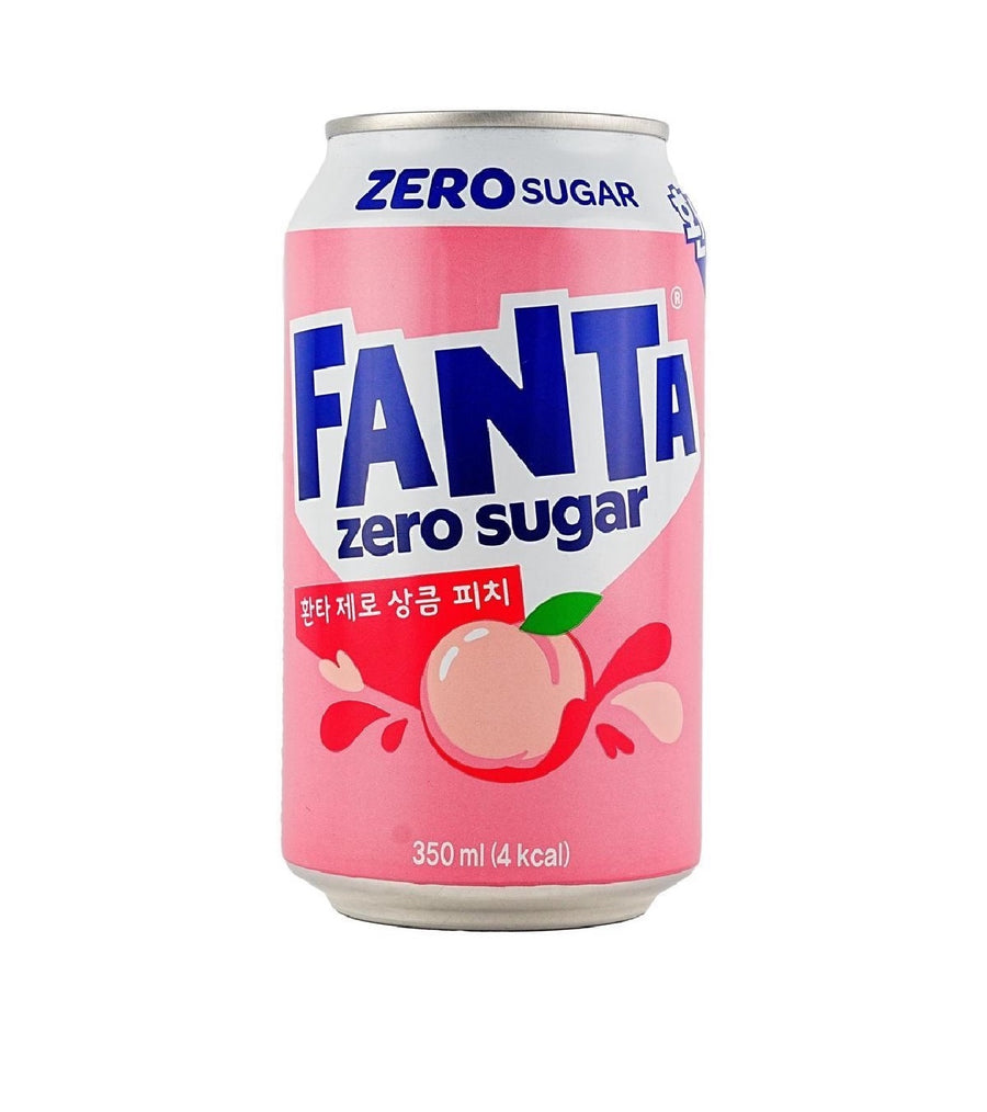 Fanta Zero Sugar Peach Flavor Soda (Korea)