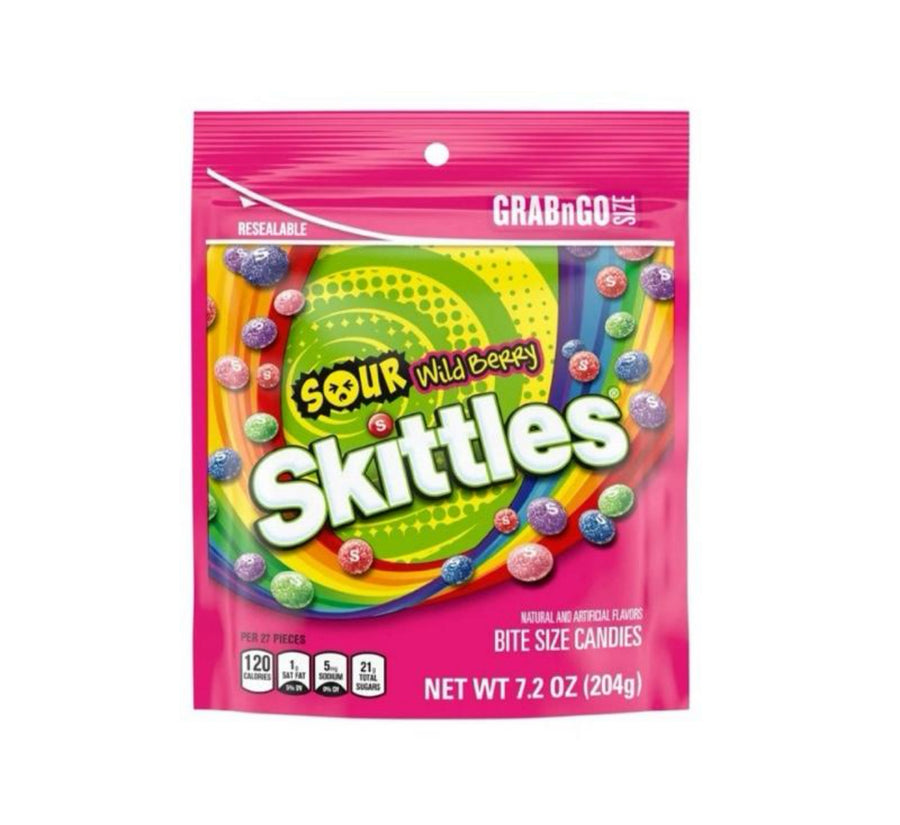 Skittle Sour Wild Berry Flavor-1 Bag 7.2 oz