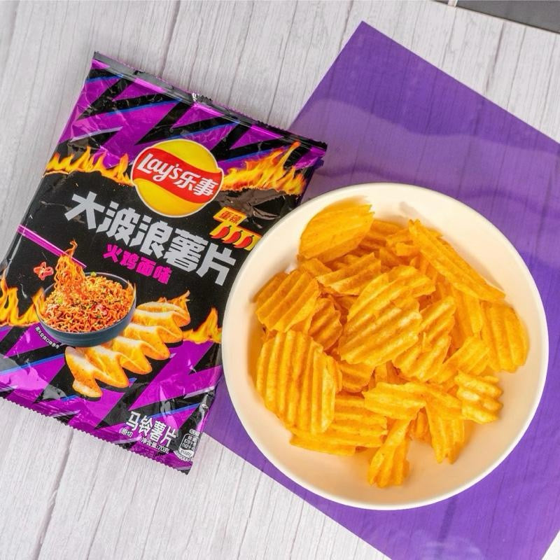 Lays Wavy Spicy Noodle Ramen Flavor -1 Bag 2.47 oz From China