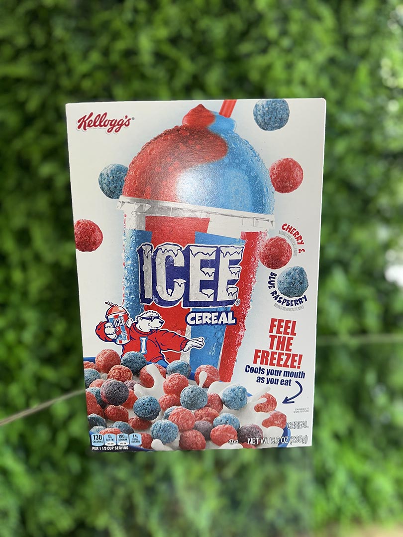 Kellogg's Icee Cereal Cherry and Blue Raspberry