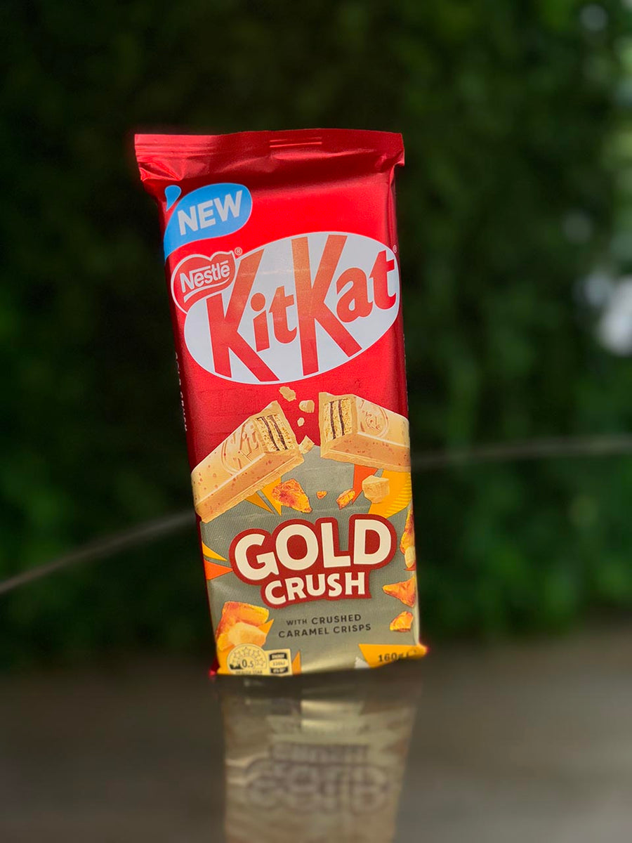 Limited Edition Kit Kat Gold Crush Caramel Crisp Flavor (Australia)