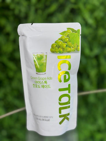 Ice Talk Pouch Drink Green Grape Ade Flavor (Korea)