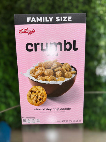 Kellogg's Crumbl Cookie Cereal Chocolatey Chip Cookies Flavor