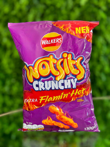 Walkers Wotsits Crunchy Extra Flamin Hot Flavor ( Large Bag ) (U.K)