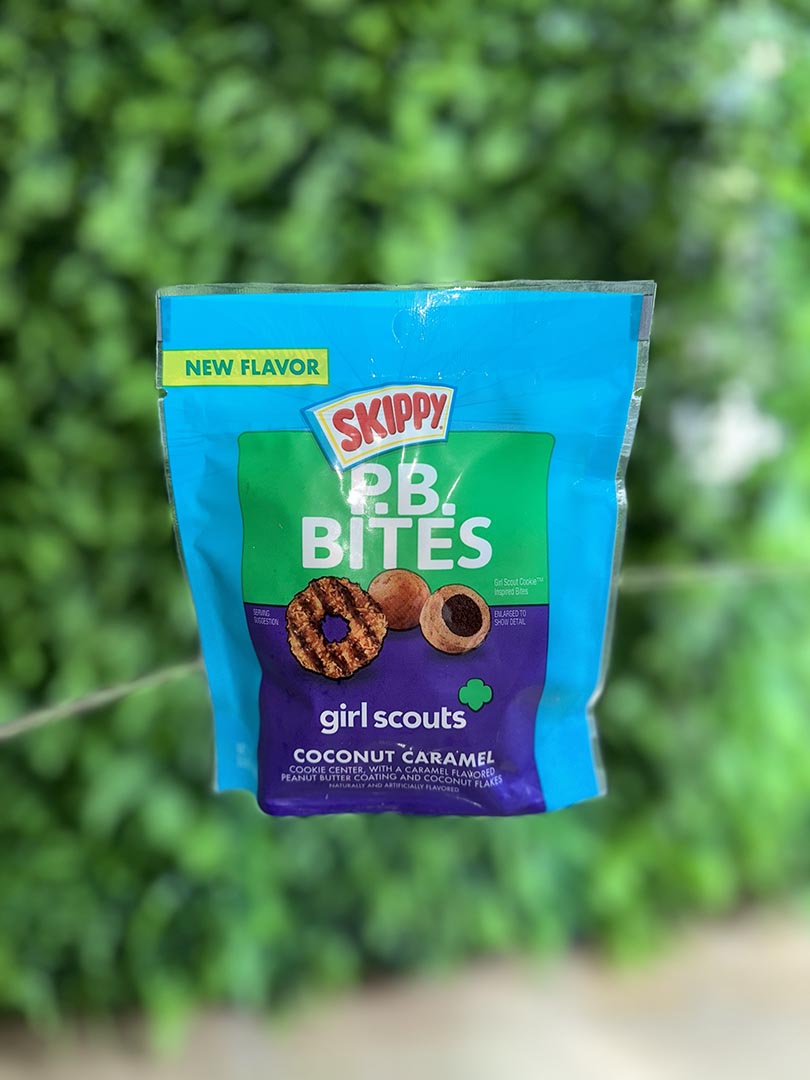 Skippy Peanut Butter Bites Girl Scouts Coconut Caramel Flavor