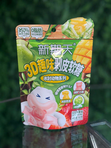 New Day 3D Fun Peeling Gummies Mix Fruit Flavor ( Green) (China)