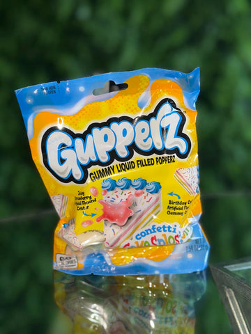 Gupperz Gummy Liquid Filled Popperz Confetti Cake Flavor