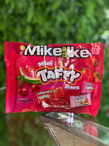 Mike and Ike Mini Taffy Bars Watermelon,Cherry, and Strawberry Flavor