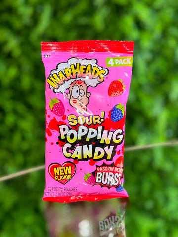 Warhead Sour Popping Candy Passion Berry Burst Flavor
