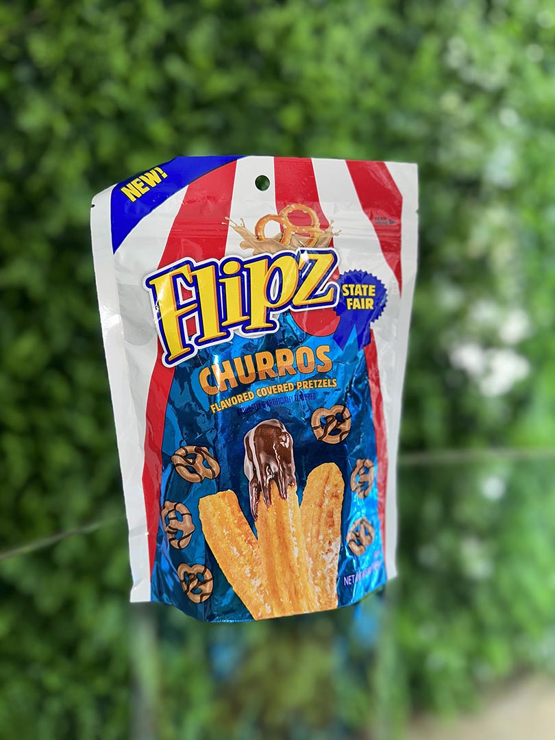 New Flipz Churros Flavored Covered Pretzels