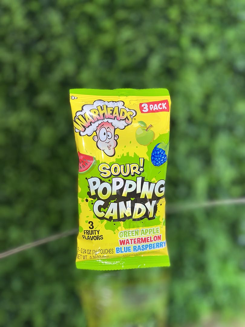 Warhead Sour Popping Candy 3 Fruity flavor