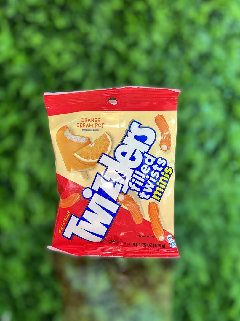 Twizzler Filled Twists Minis Orange Creme Pop Flavor (Large bag)