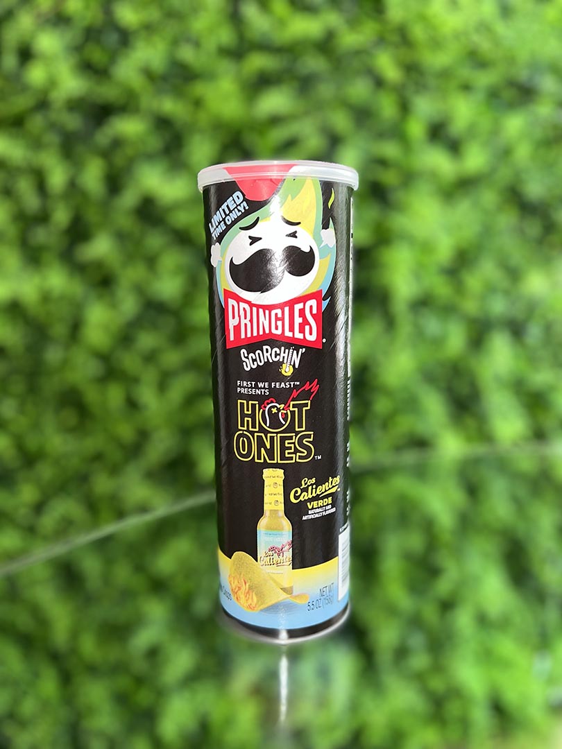 Limited Edition Pringles Scorchin X Hot Ones Los Caliente Verde